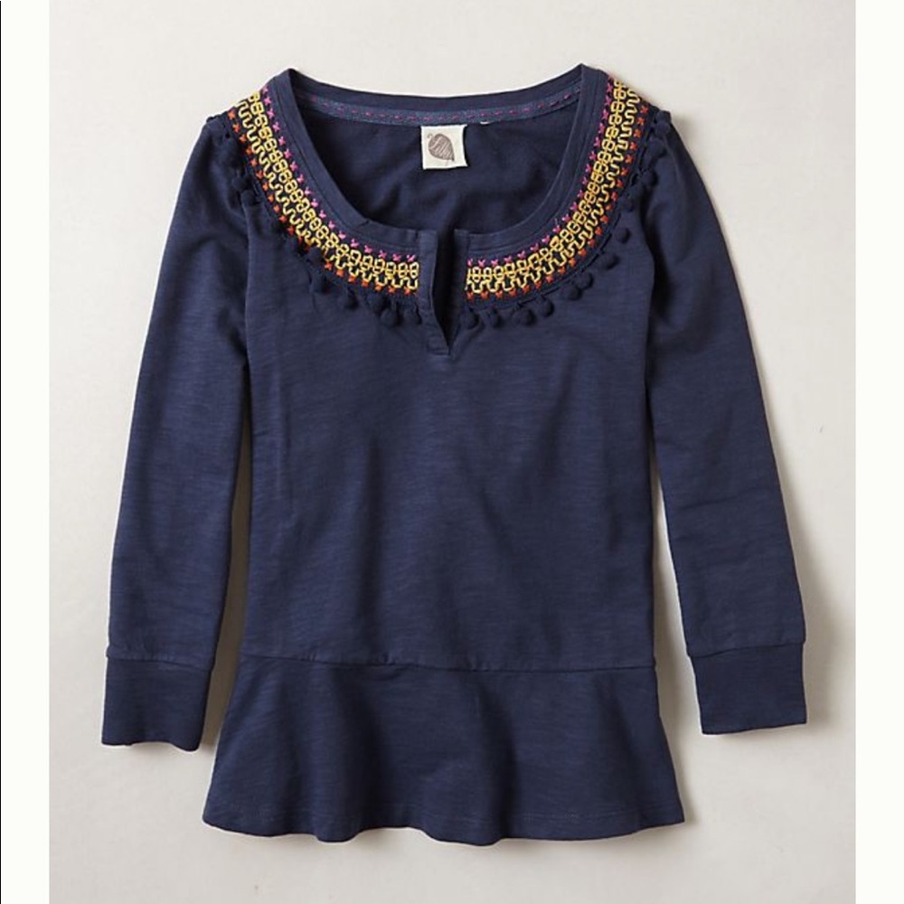 Anthropologie Lilka “Toorie Embroidered Top”